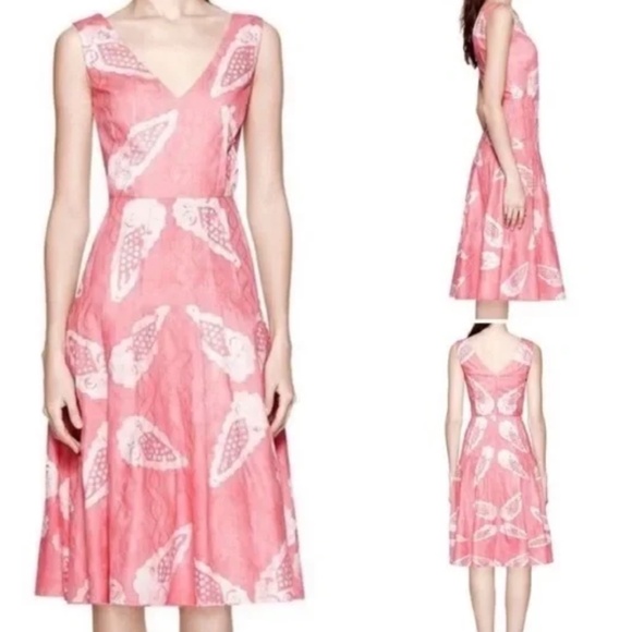 Tory Burch Runway Helen Batik Dress Beaded Appliqué Floral Size 4 - EUC! - Picture 3 of 8